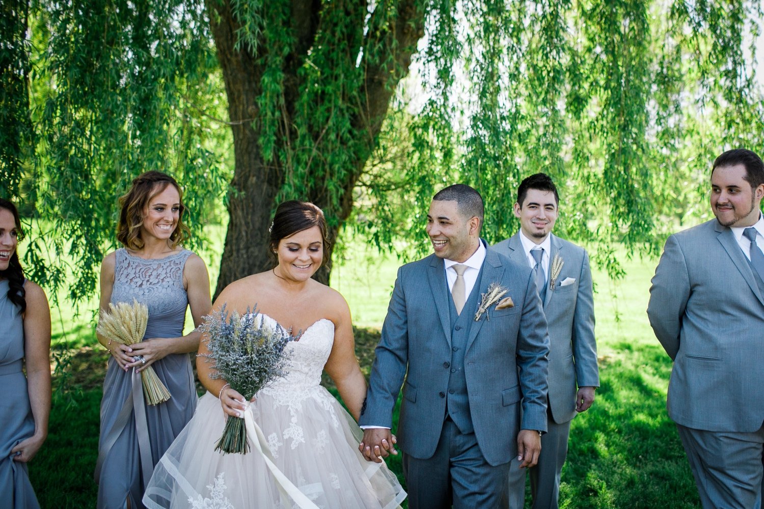 24_Walking wedding party portraits at Otterkill Golf and Country Club by Sweet Alice Photography.jpg