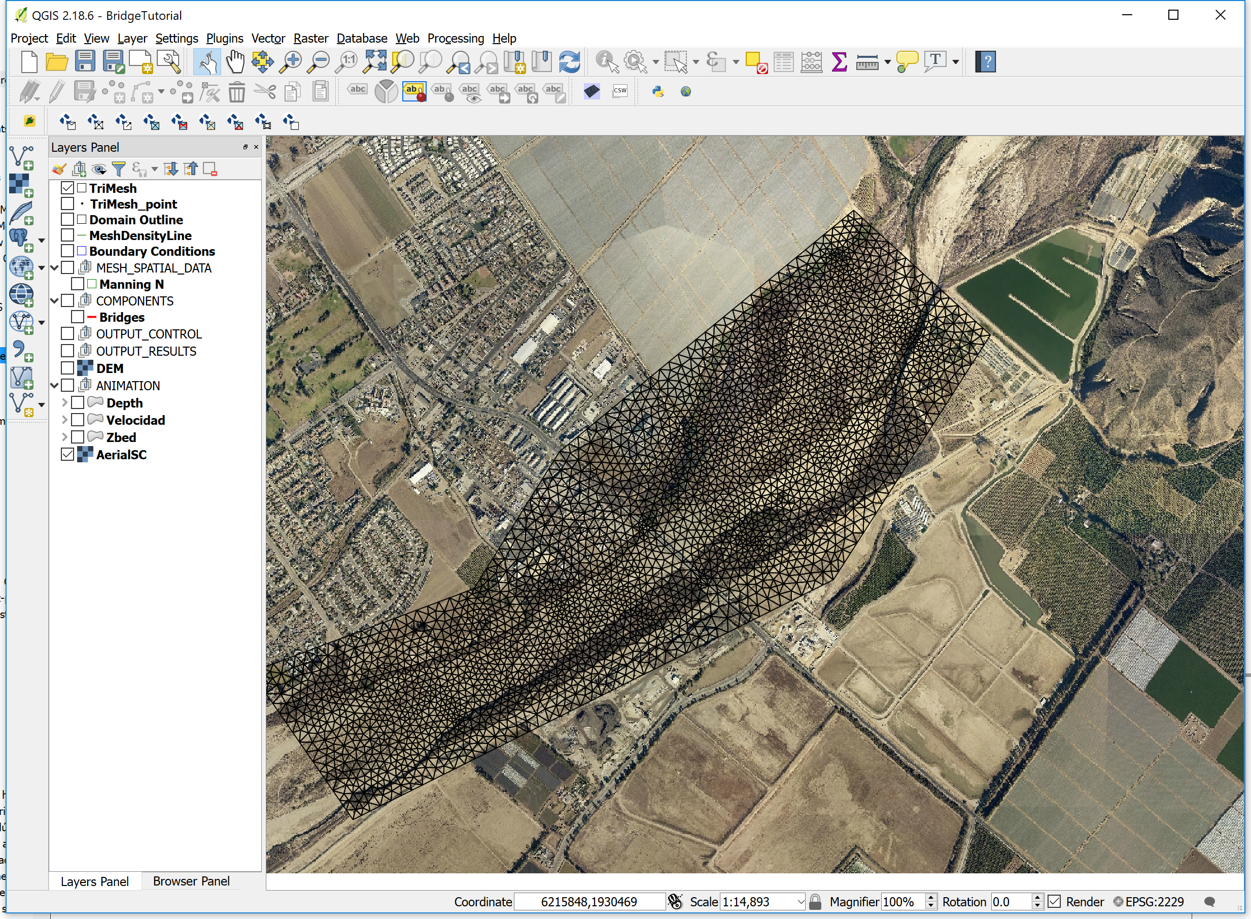 RiverFlow2D QGIS 