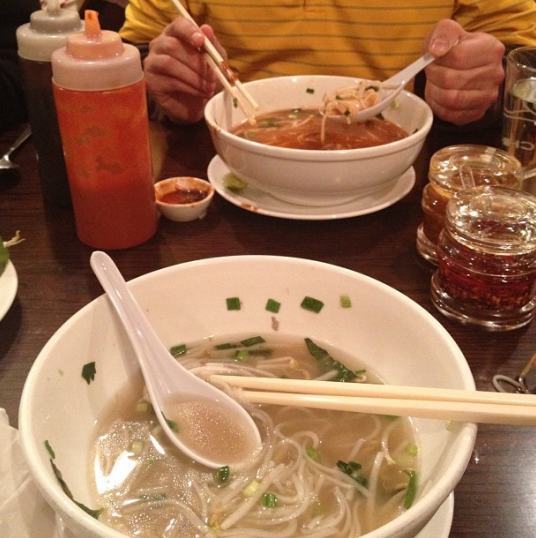 This is delicious, pho-sho. It's pho-nomenal. So good we had to take a pho-to. Ok, we'll stop now...