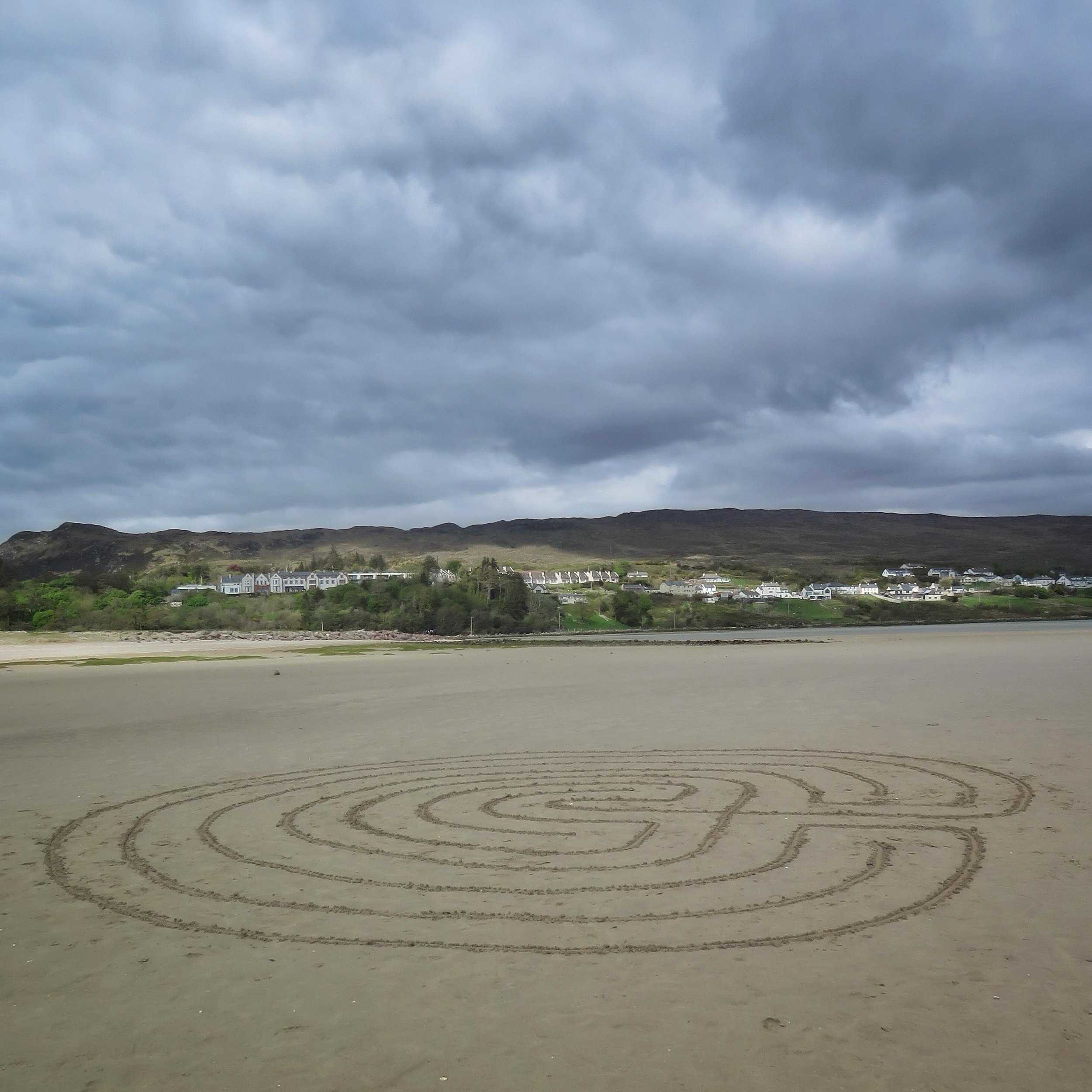 Perfect place to make a labyrinth on the beach at Mulranny #labyrinth