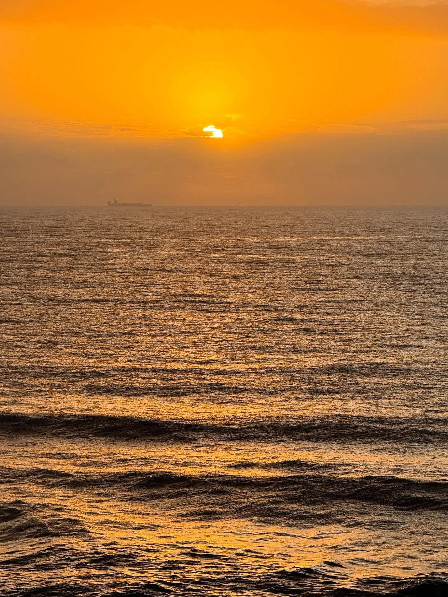 Moon rise and Sun rise over the Indian Ocean