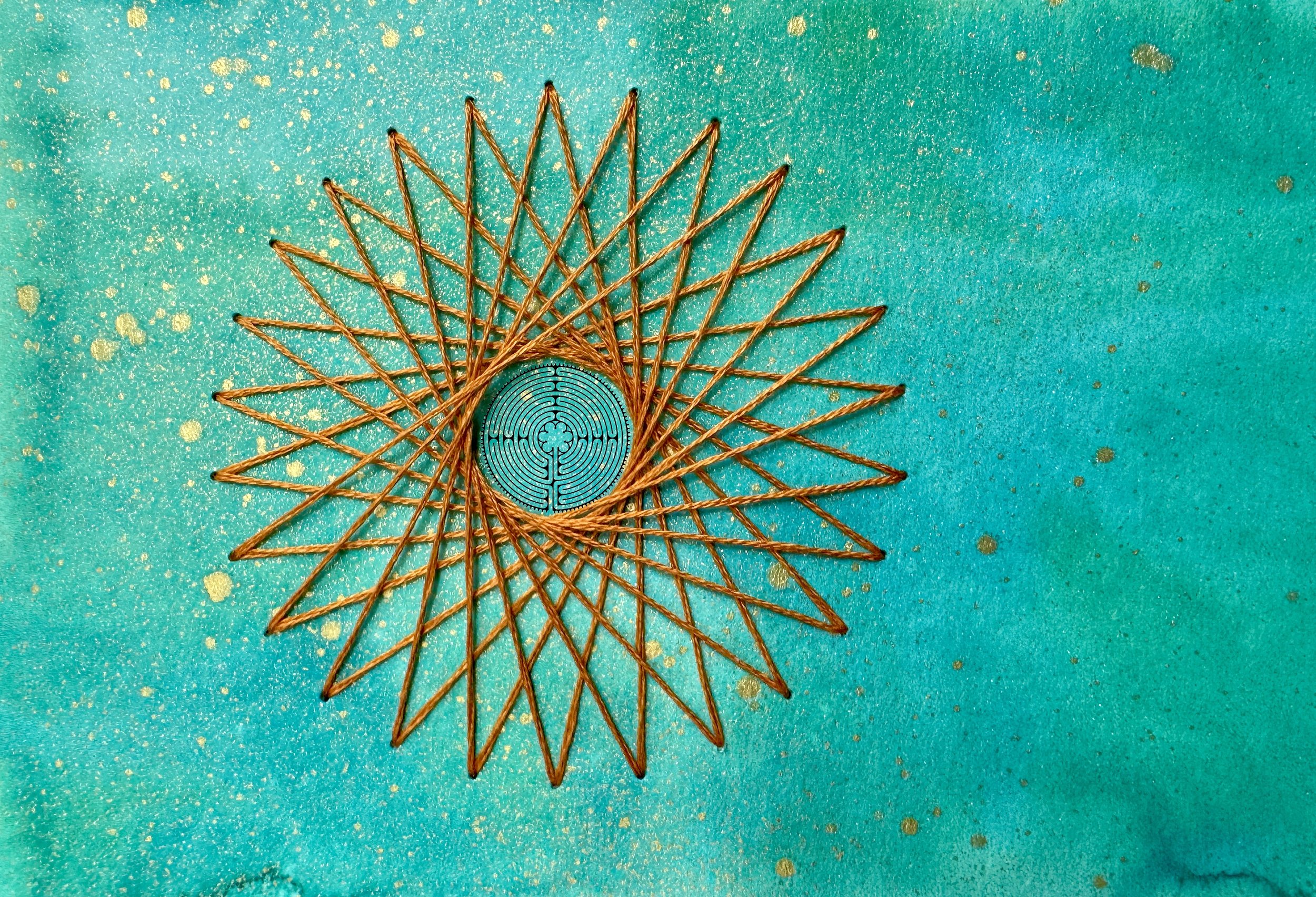 THREADS OF BECOMING: WALKING THE LABYRINTH, STITCHING THE CIRCLE