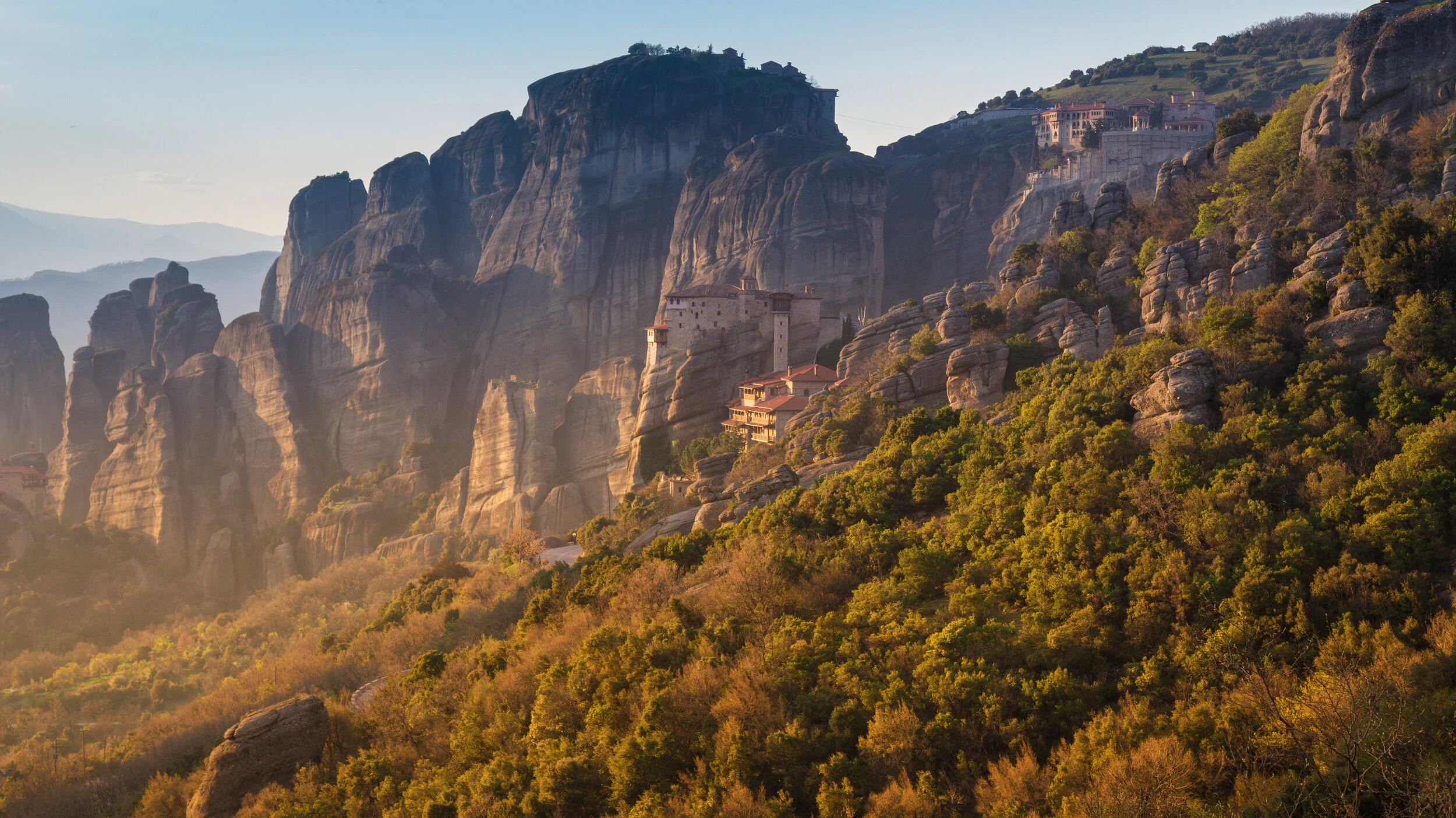  The 16th-century Monastery of Rousanou in Meteora, Greece. 
