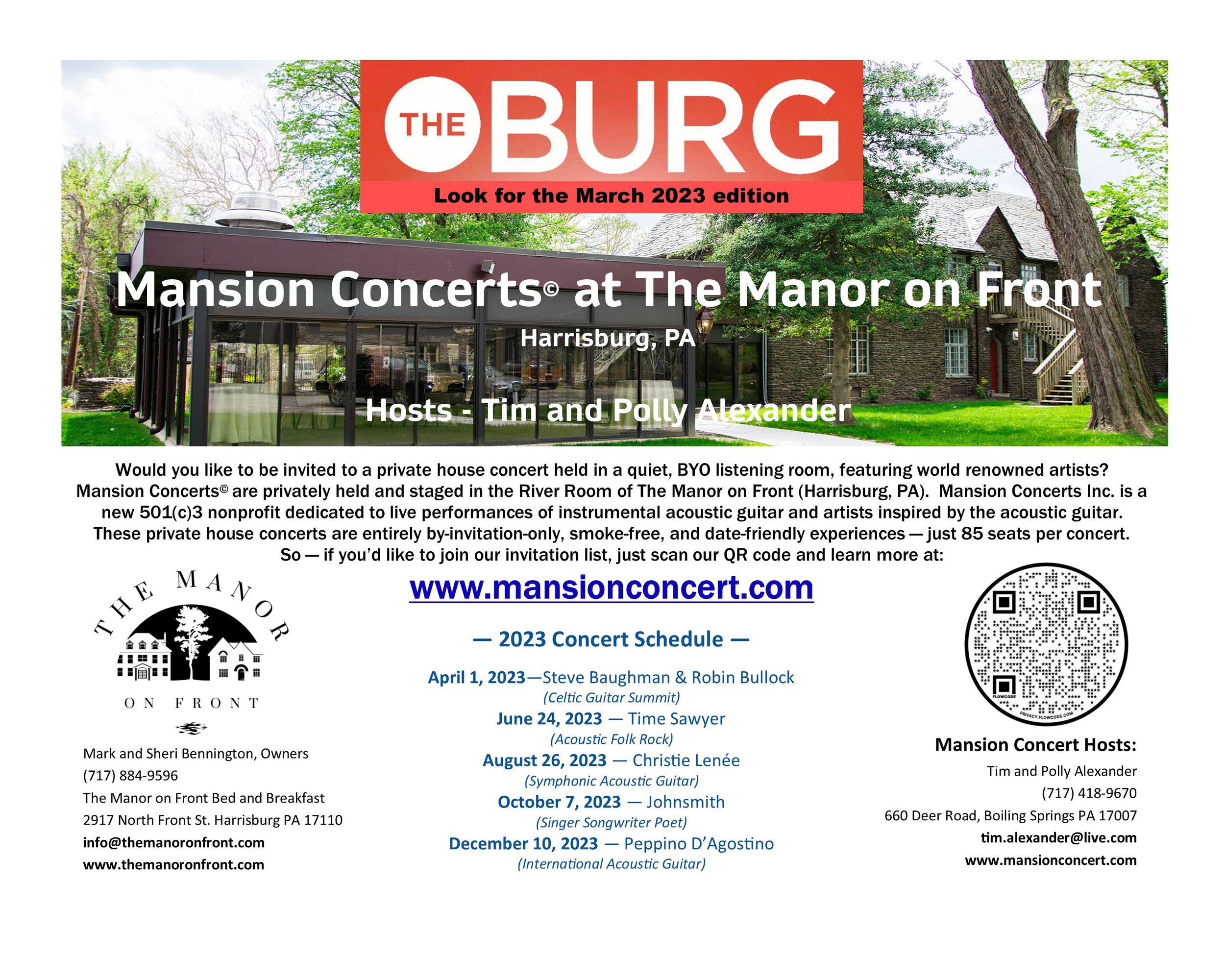 Upcoming Mansion Concerts — Mansion Concerts Inc.
