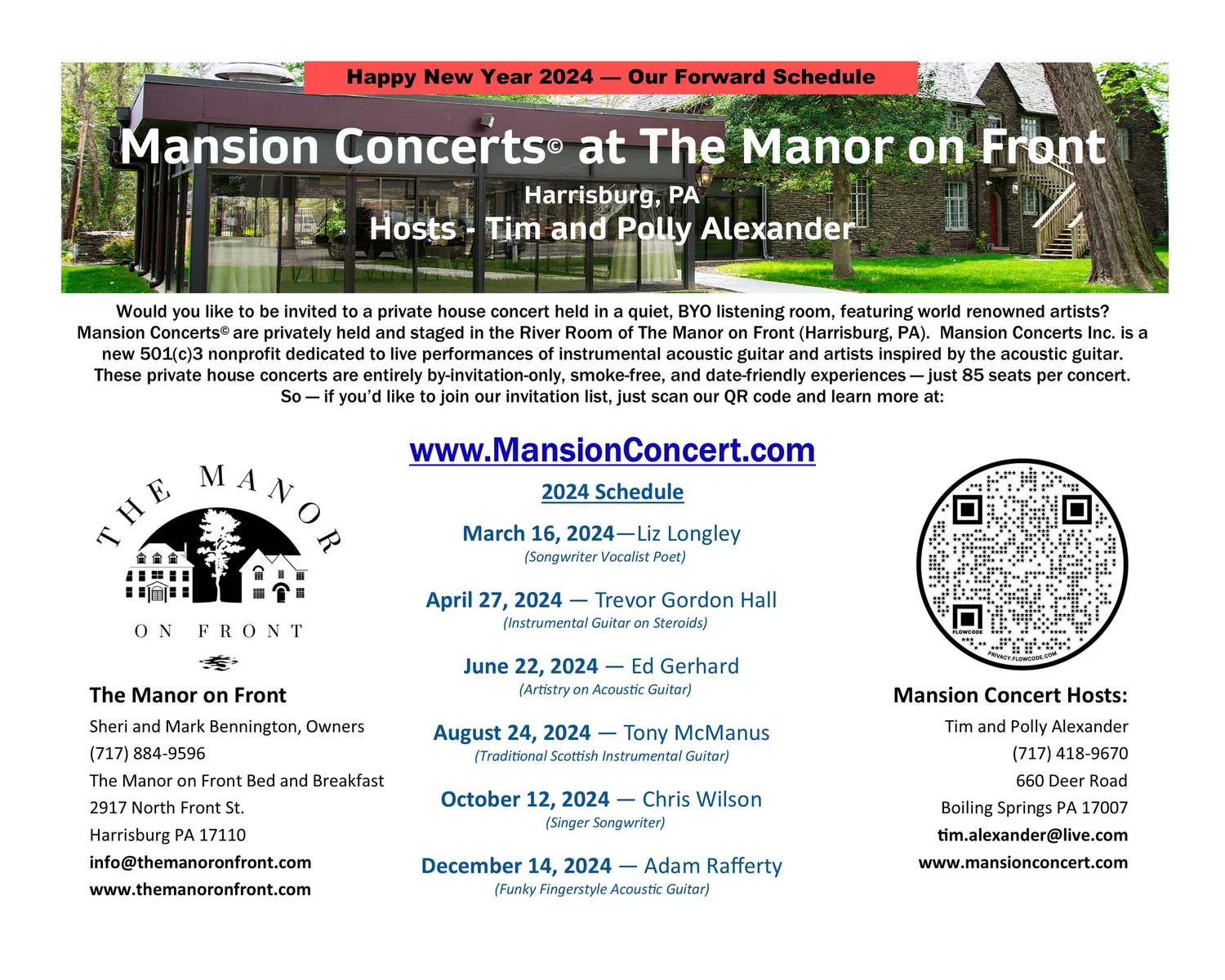 Upcoming Mansion Concerts — Mansion Concerts Inc.