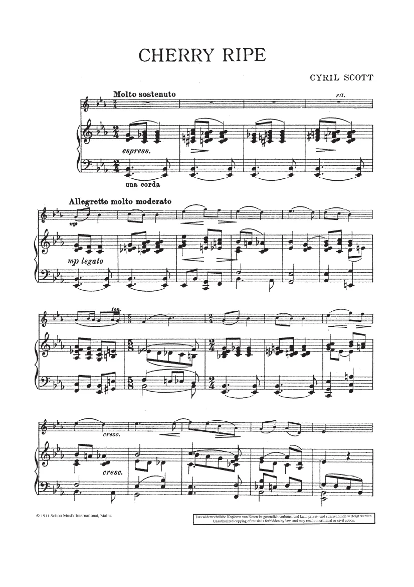 violin & piano — Cyril Scott