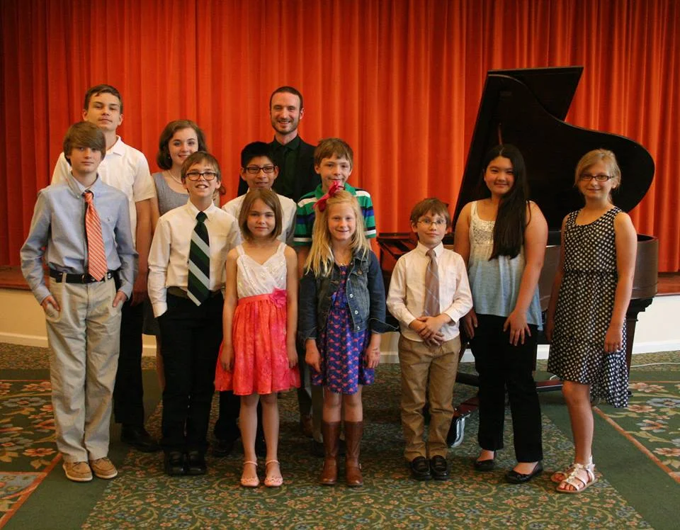 After a successful student recital in May, 2015. Performance at Kendal in Lexington, VA.
