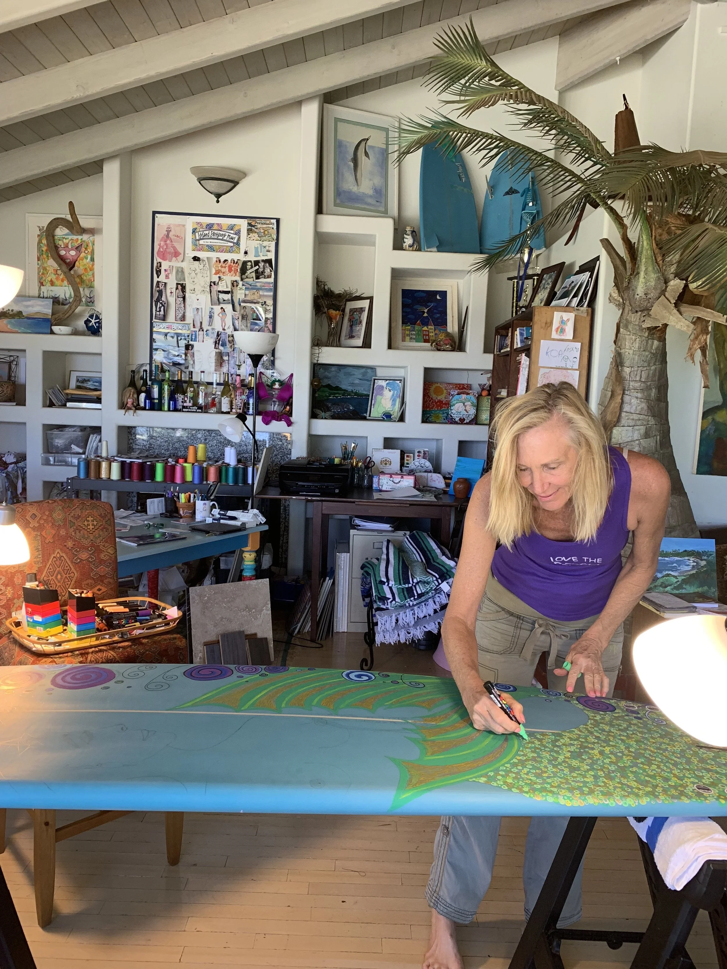 Our suits REALLY are Made On Maui! ...inside my Upcountry studio! Original, Maui-made Swimwear!