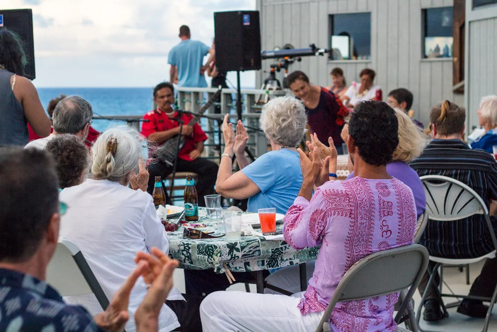 Applause after a hula performance