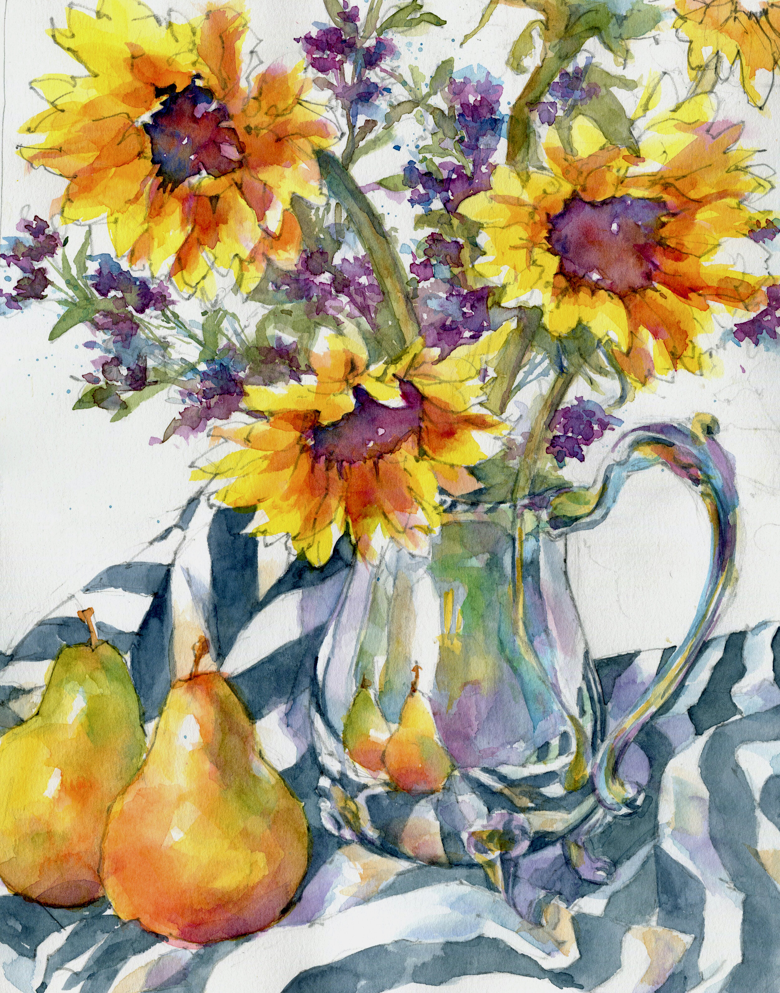 sunflowers metal pitcher.jpeg