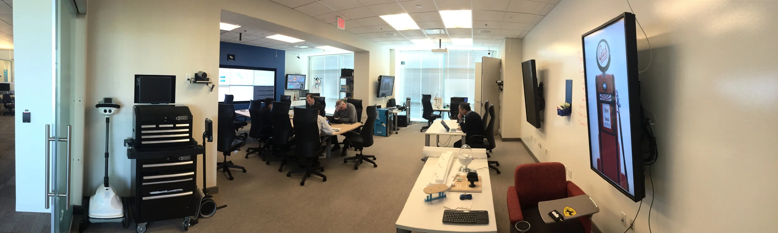 Interior view of the IoT development lab I built and managed at Cisco.