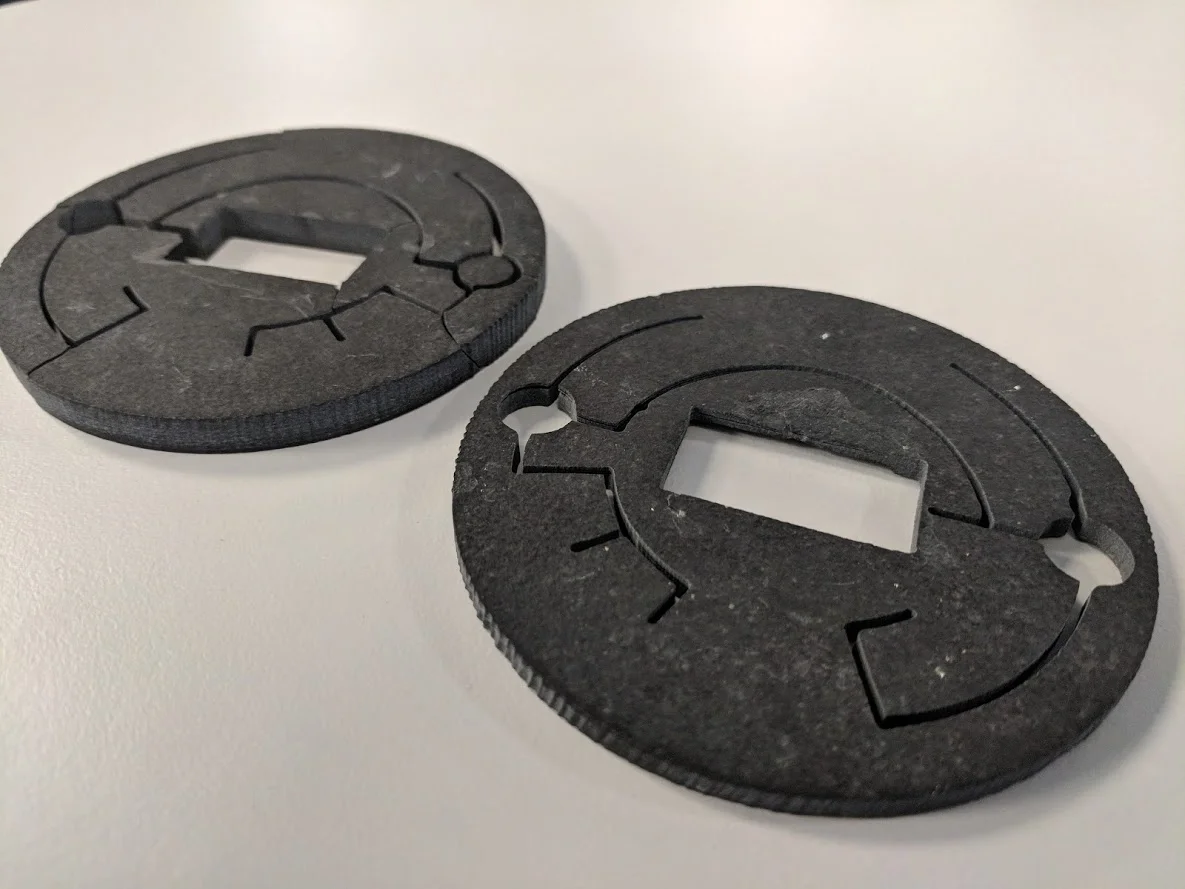Waterjet and stone.