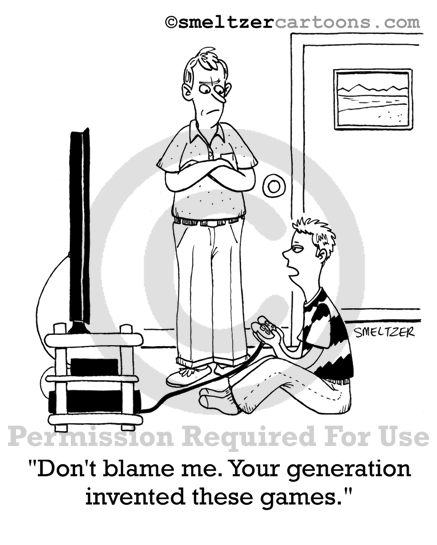 Excuse For Playing Video Game Cartoon - Excuse For Playing Video Game Cartoon -