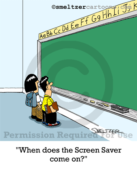 Student Blackboard Cartoon - 