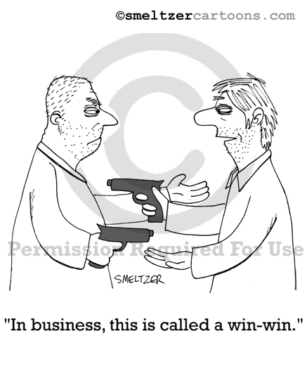Win-win Business Philosophy Cartoon - Win-win Business Philosophy Cartoon -
