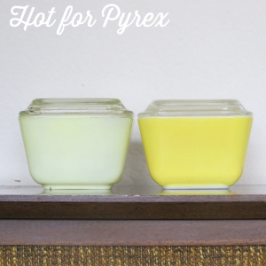 1955 JAJ Colourware Harlequin Set Fridge Dish (on left)