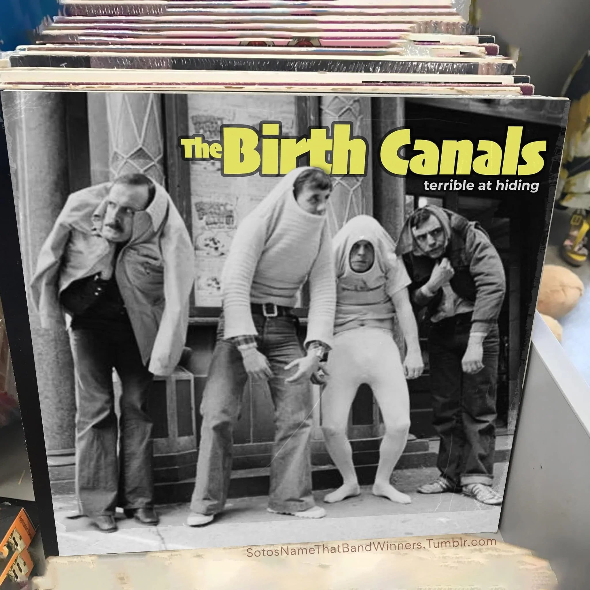  Band Name Winner “The Birth Canals”:  Lesly Pyle  Album Name Winner “Terrible at Hiding”:  Bob Winter  