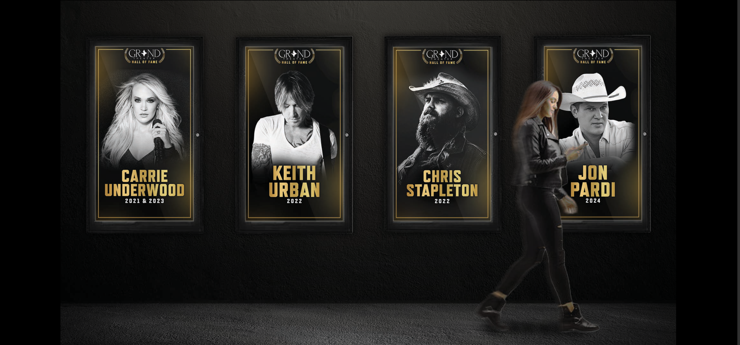 “Hall of Fame” proposed to celebrate all the legends who have played at Choctaw’s Grand Theater. These posters would be all over the casino.