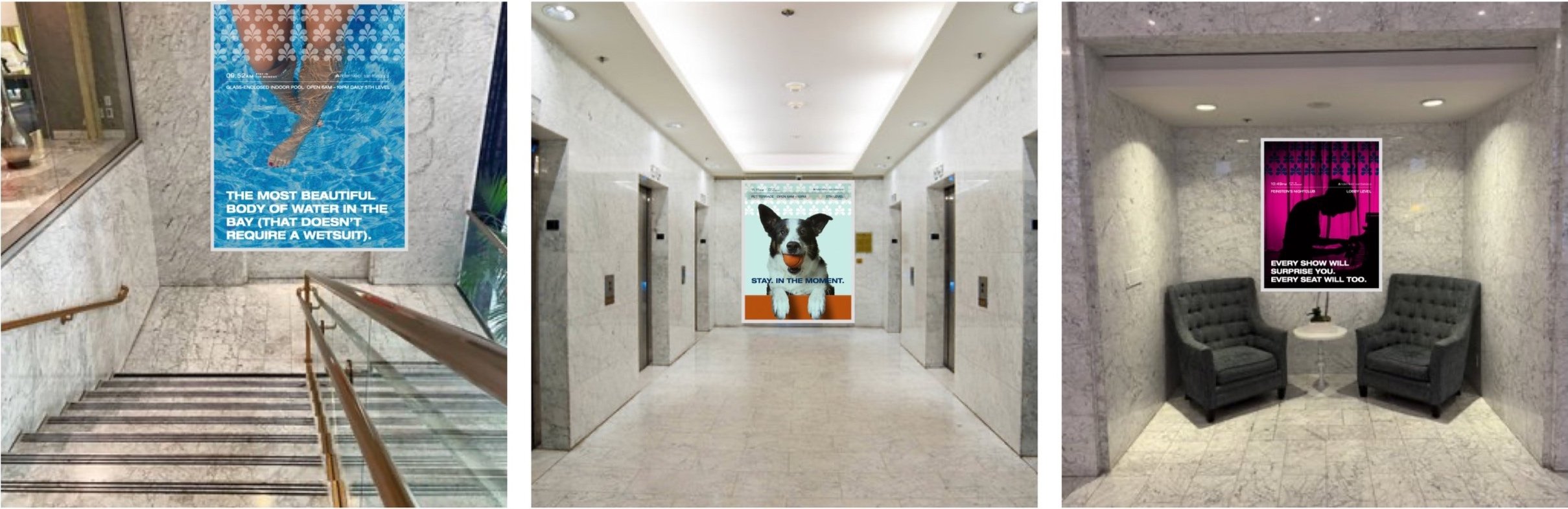In-Hotel Poster Series These were strategically placed around the property to promote all of the uniquely-Nikko amenities. ______________________________ Accolades 2019 Communicator Award of Excellence (Gold)