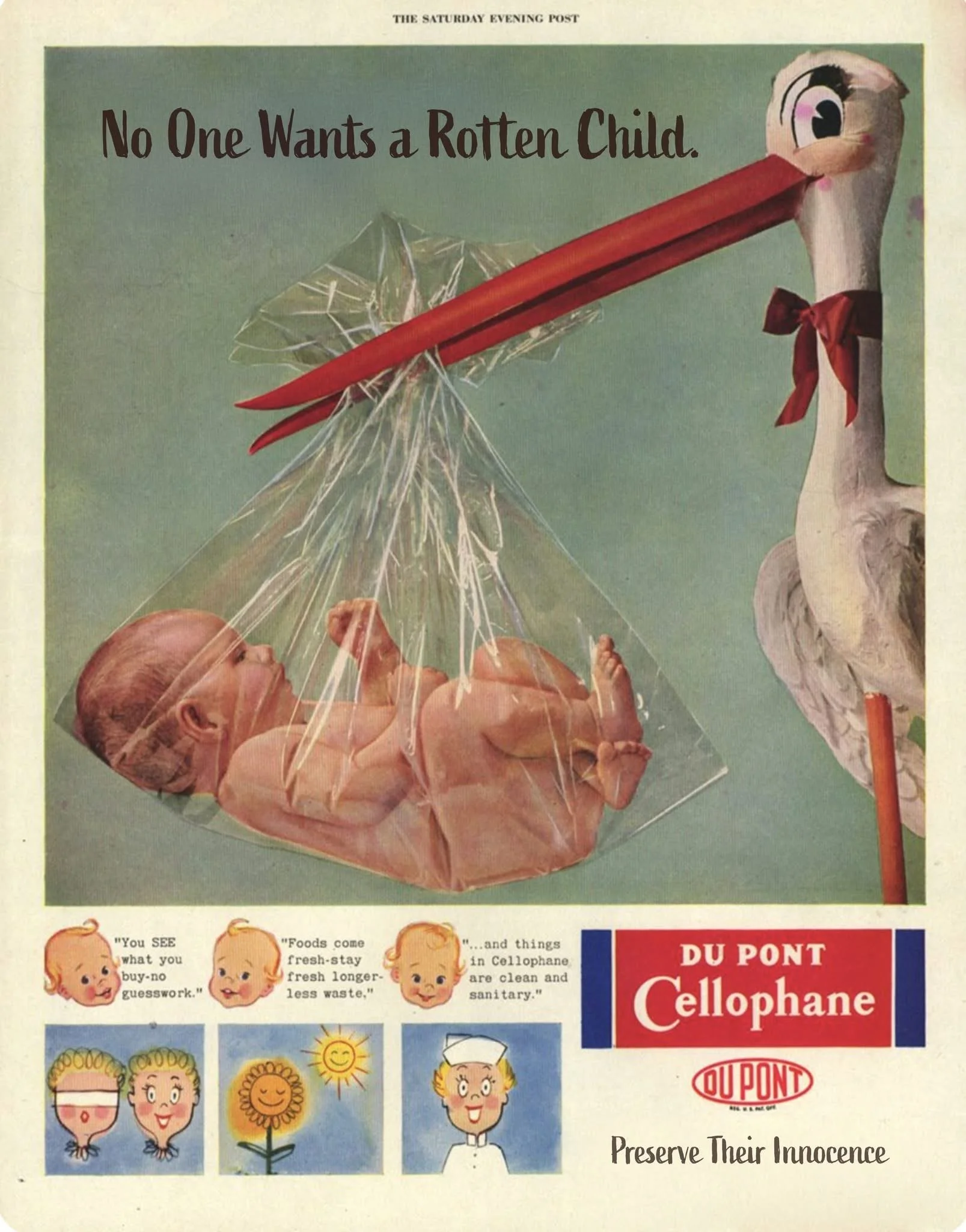 This "Vintage Ad’s Headline Winner" Winner:  Rob Katzenstein  Headline:  “No One Wants a Rotten Child”   The "Tagline" Winner:  Lesly Pyle  Tagline:  “Preserve Their Innocence”  