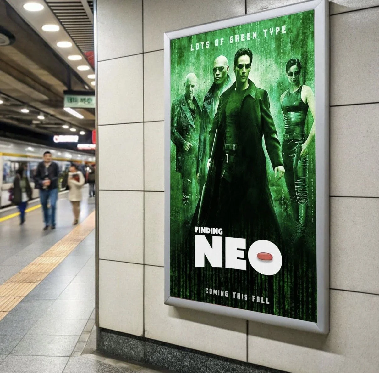  Double Tap!  This "Movie Re-Name" Winner:  Lesly Pyle  Movie:  “Finding Neo”   The "Tagline" Winner:  Lesly Pyle  Tagline:  “Lots of Green Type”  