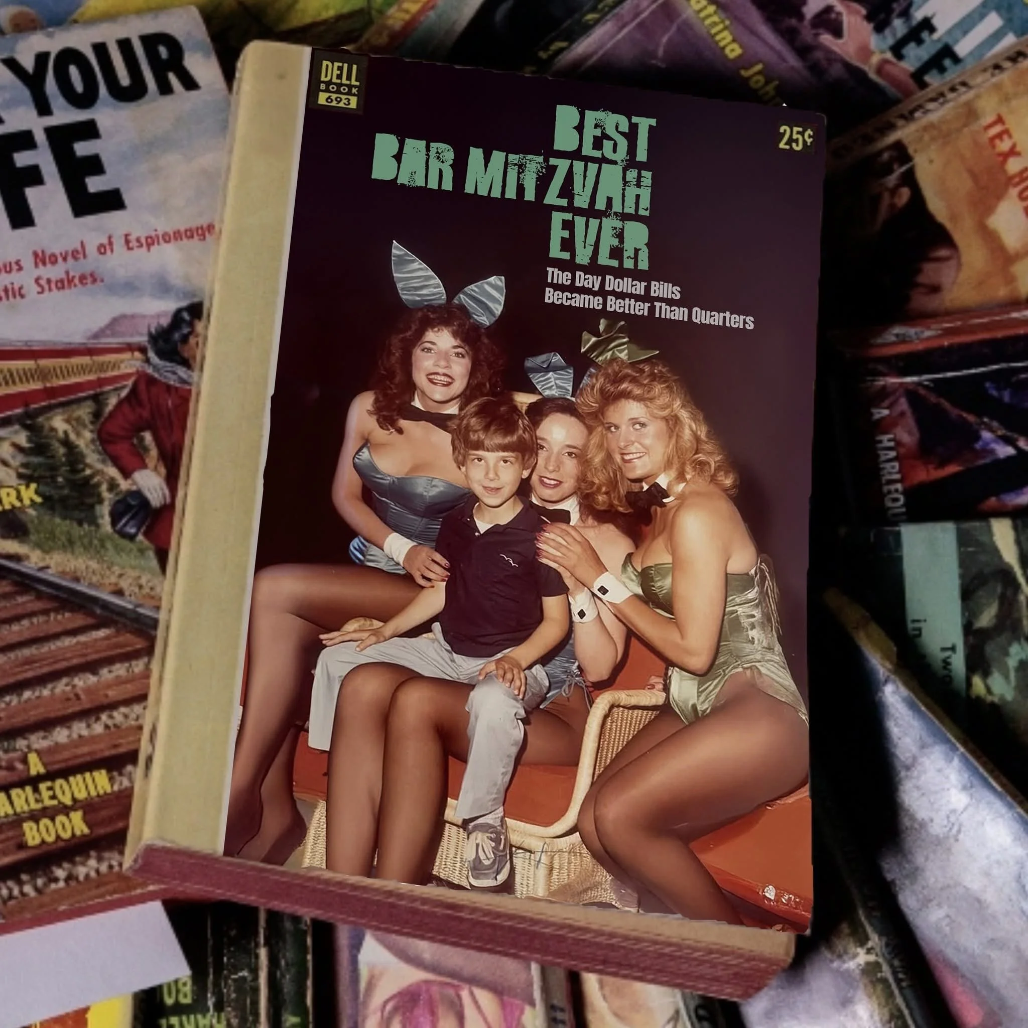  This "Pulp Fiction Novel" Name Winner:  Don Mulkey  Title:  “Best Bar Mitzvah Ever”   The "Descriptor Line" Winner:  Lesly Pyle  Description:  “The Day Dollar Bills Became Better Than Quarters”  