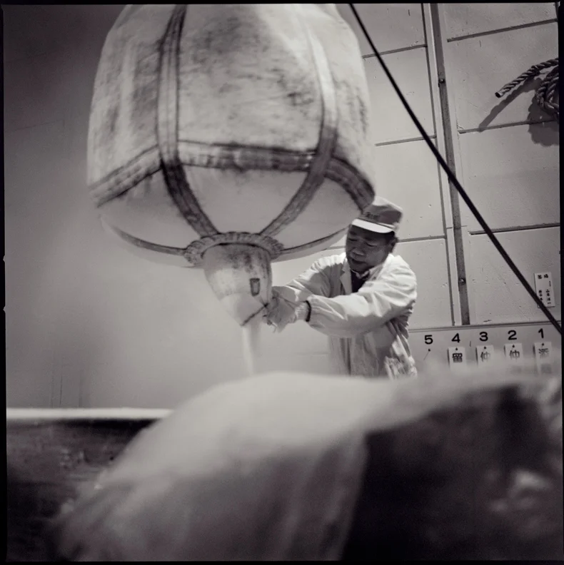 Steaming rice for ‘Daginjyo’ (premium) sake process