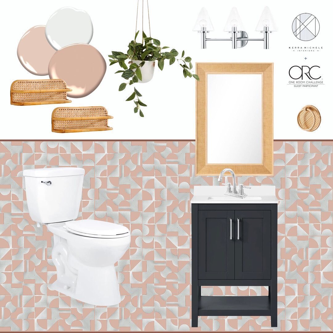 Week #1 of the #OneRoomChallenge! Honestly STOKED to be part of it and share the process of redoing my bathroom&mdash;but mostly I&rsquo;m just looking forward to it no longer looking repulsive. I feel like anything would be an upgrade (like I could 