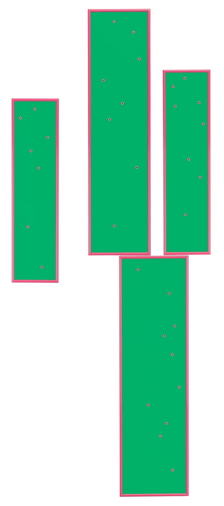 Hot Pickles , 2025, Silicone Hose, Acrylic Sheeting and Aluminum Frame, 65 × 30 inches overall.