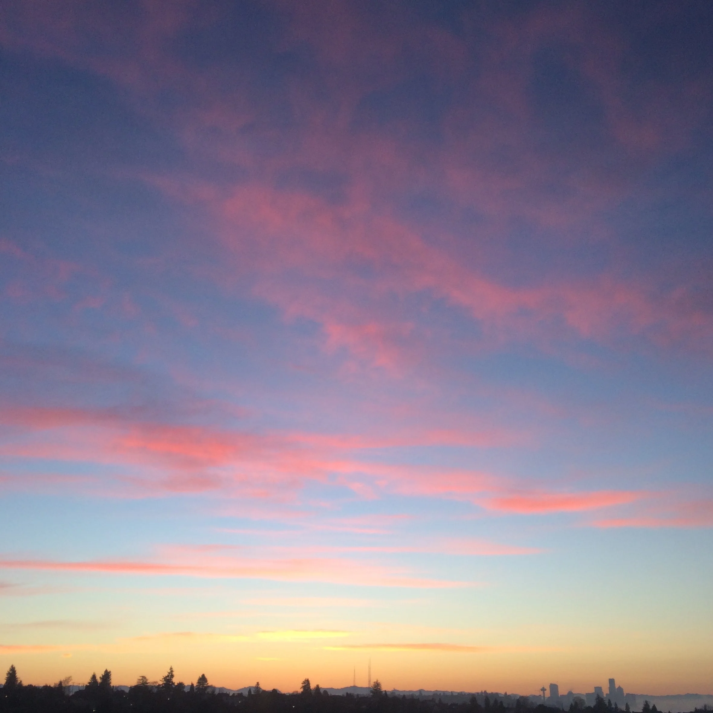 pink winter sunrise