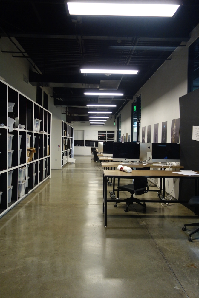 Sala de estudos do curso de Entertainment Design no Art Center College of Design