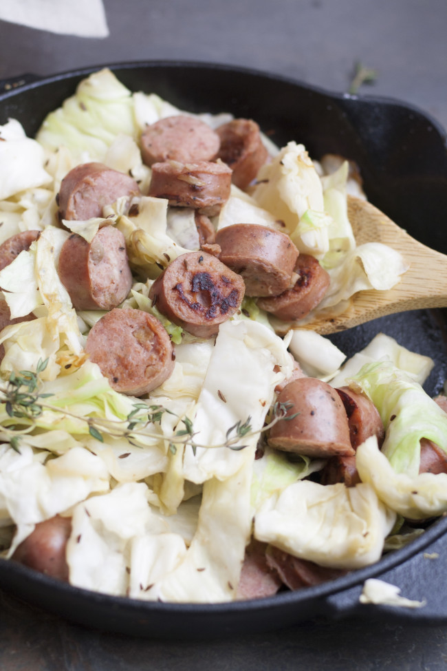 One Pot Sausage and Cabbage