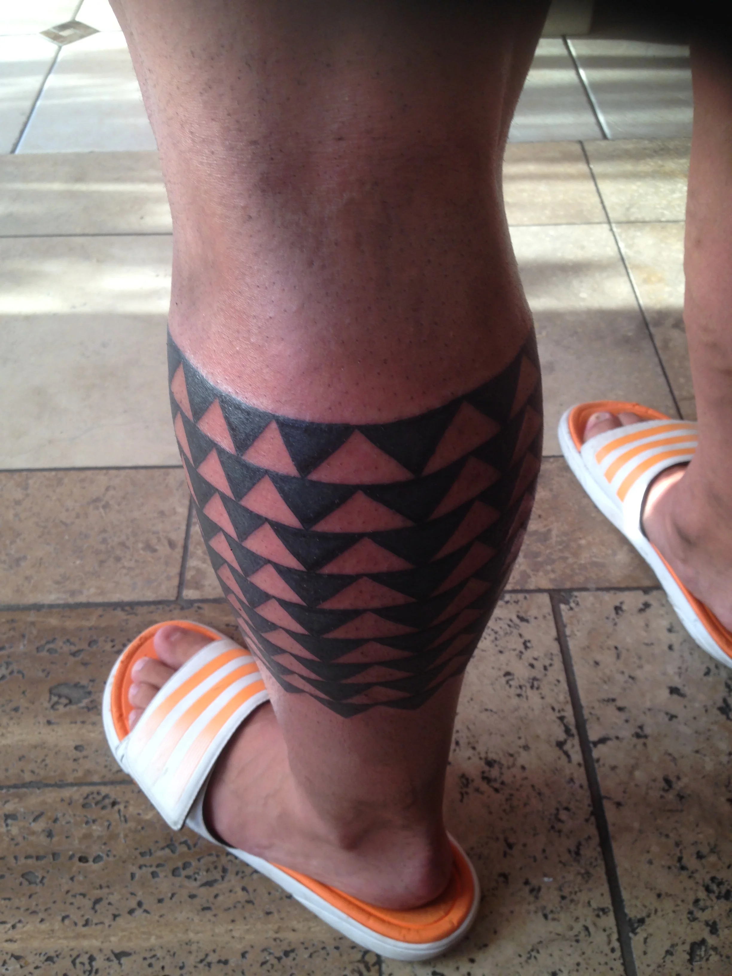 Freehand Polynesian Hawaiian Tattoo by Jon Poulson