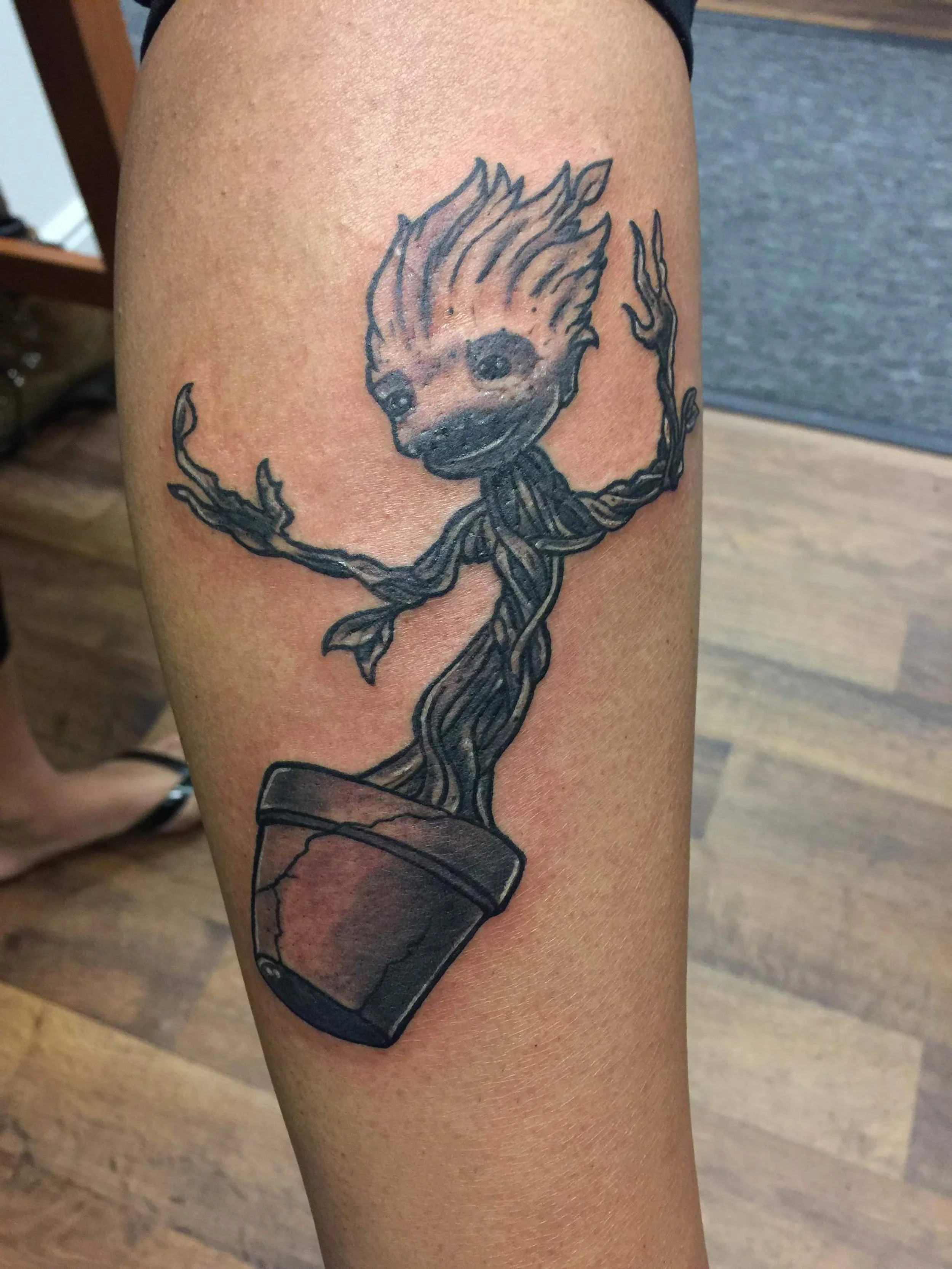 little groot tattoo by Luke Jensen