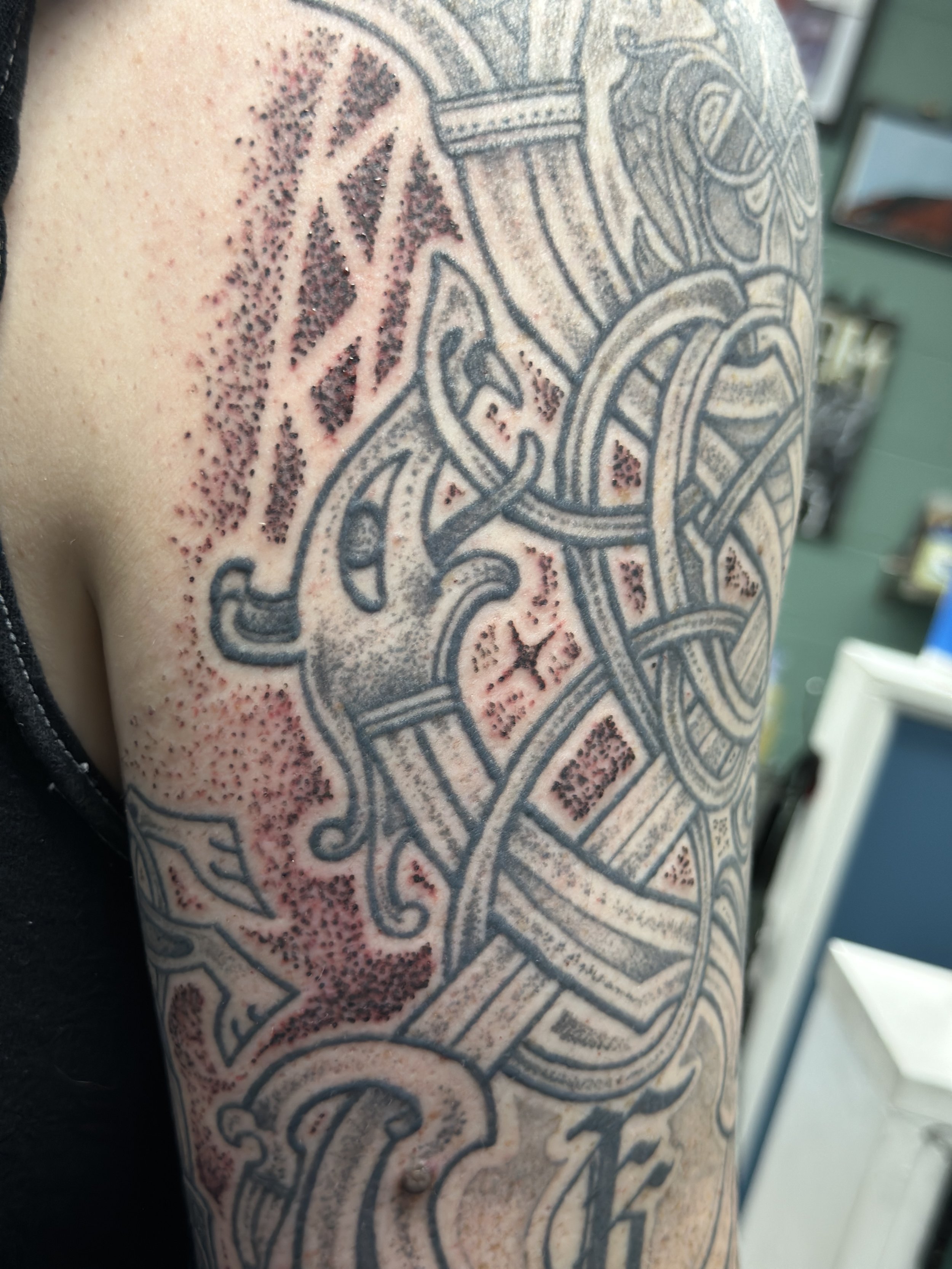 Freehand Norse Tribal Tattoo