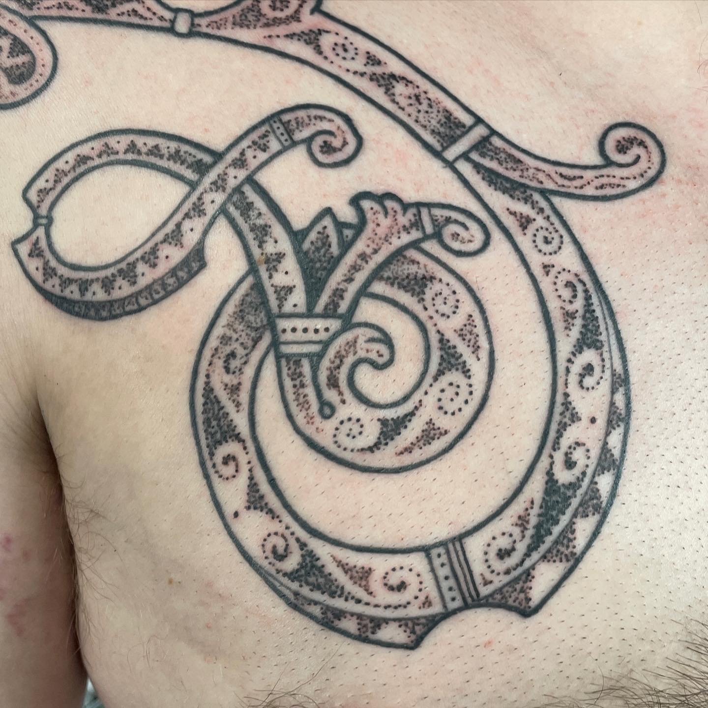 Freehand Norse Viking Ornamental Tattoo