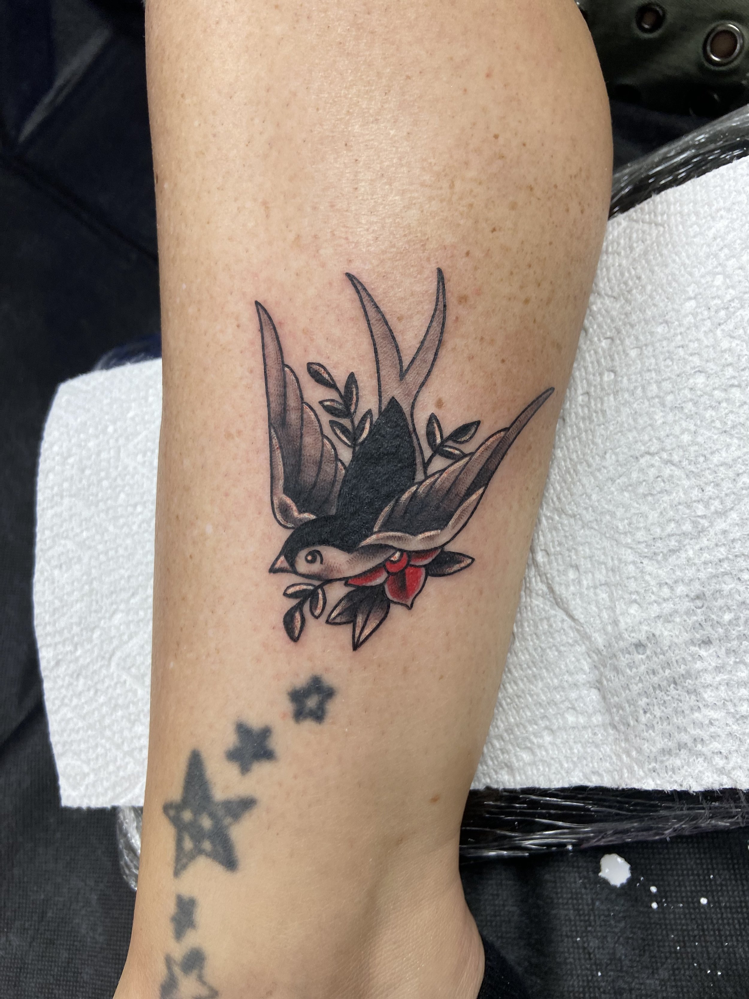 Traditional Sparrow Tattoo