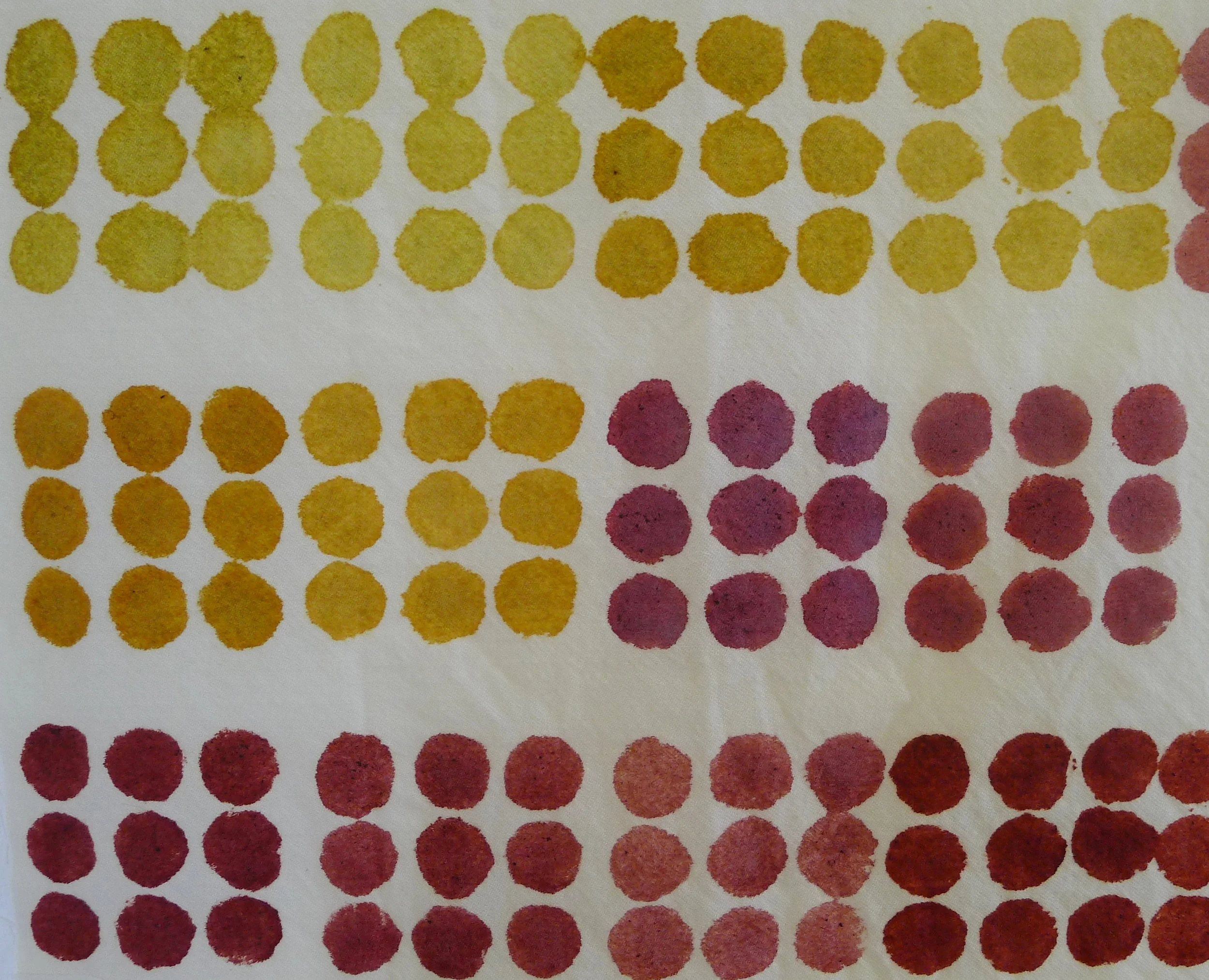 Colour tests on wool, 2012.