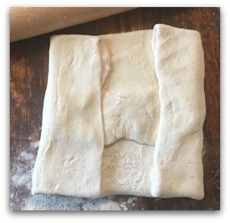 This is a photo from the 1/2 and 1/2 croissants. This is how the folded butter/dough should look.