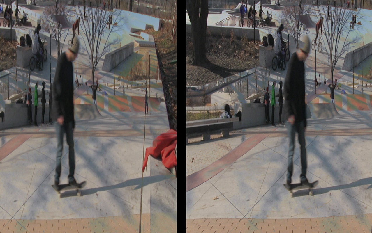 Dimensional Excursions Peter Rose 3D, 10:48 mins A 10-minute suite of multi-dimensional excursions (to be seen with a smart phone in a pair of Google Cardboard Glasses) that examine public spectacles, urban journeys, architectural and perceptual riddles, and natural phenomena. Visit the artist’s website here .