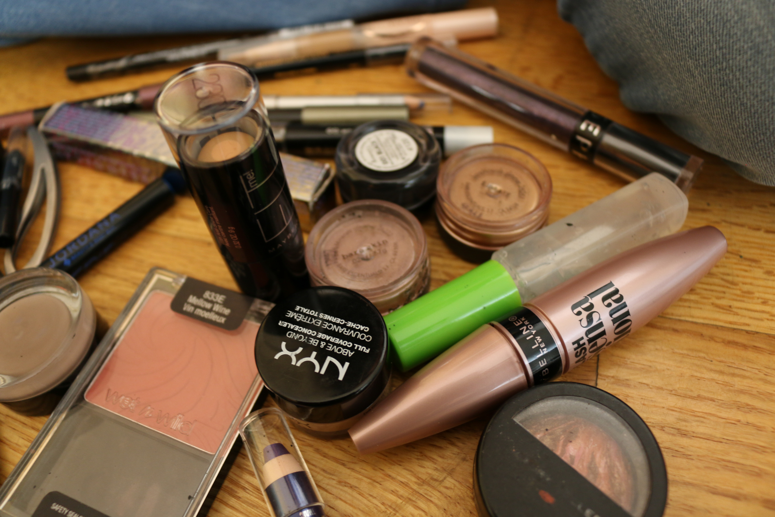 Tatiana's pile of makeup.