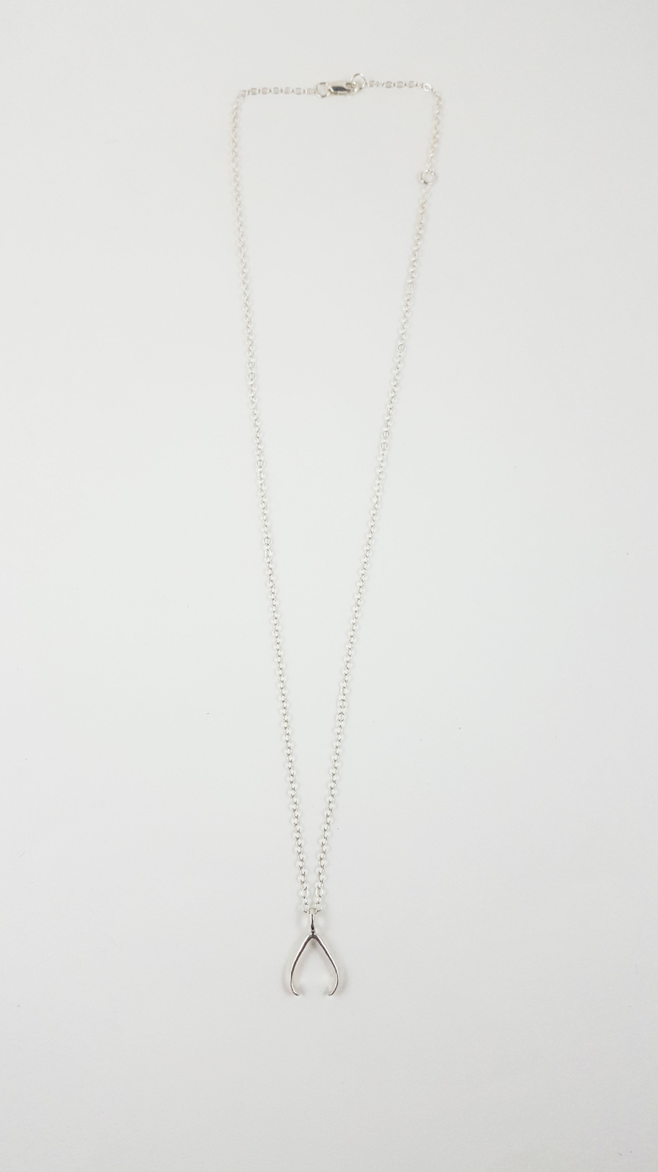 silver wishbone necklace tiffany