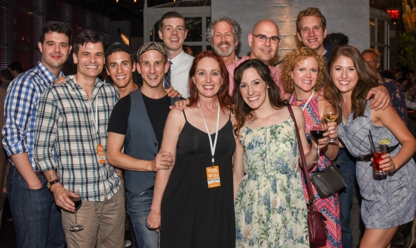 WHAT DO CRITICS KNOW? (front l. to r.) Michael Bello, Chris Gleim, Danny Harris Kornfeld, Prescott Seymour, Mary Mossberg,Sarah Stevens, Kimberly Doreen Burns and Kaitlyn Frank, (rear l. to r.) Sean Bell, Bruce Rebold, Jason Fleck and Matthew Gurren at the 2015 New York Musical Theatre Festival Awards Ceremony.