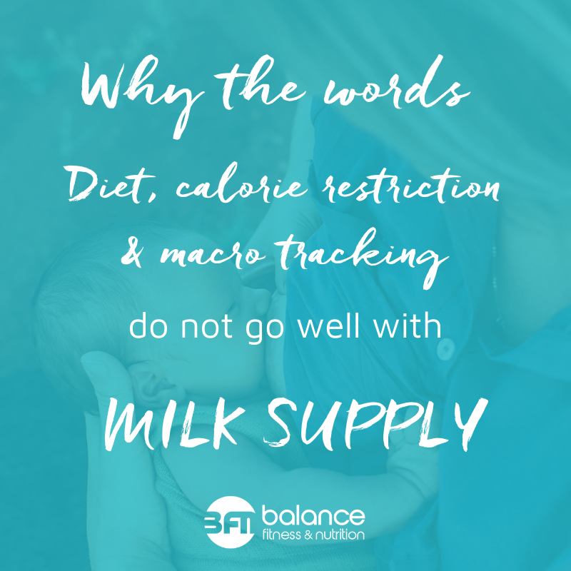DIET, CALORIE RESTRICTION, WEIGHT LOSS &amp; MILK SUPPLY