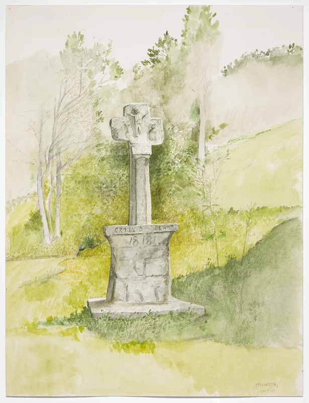 Cross of St. Clair, 2003, watercolor, 23"x17"