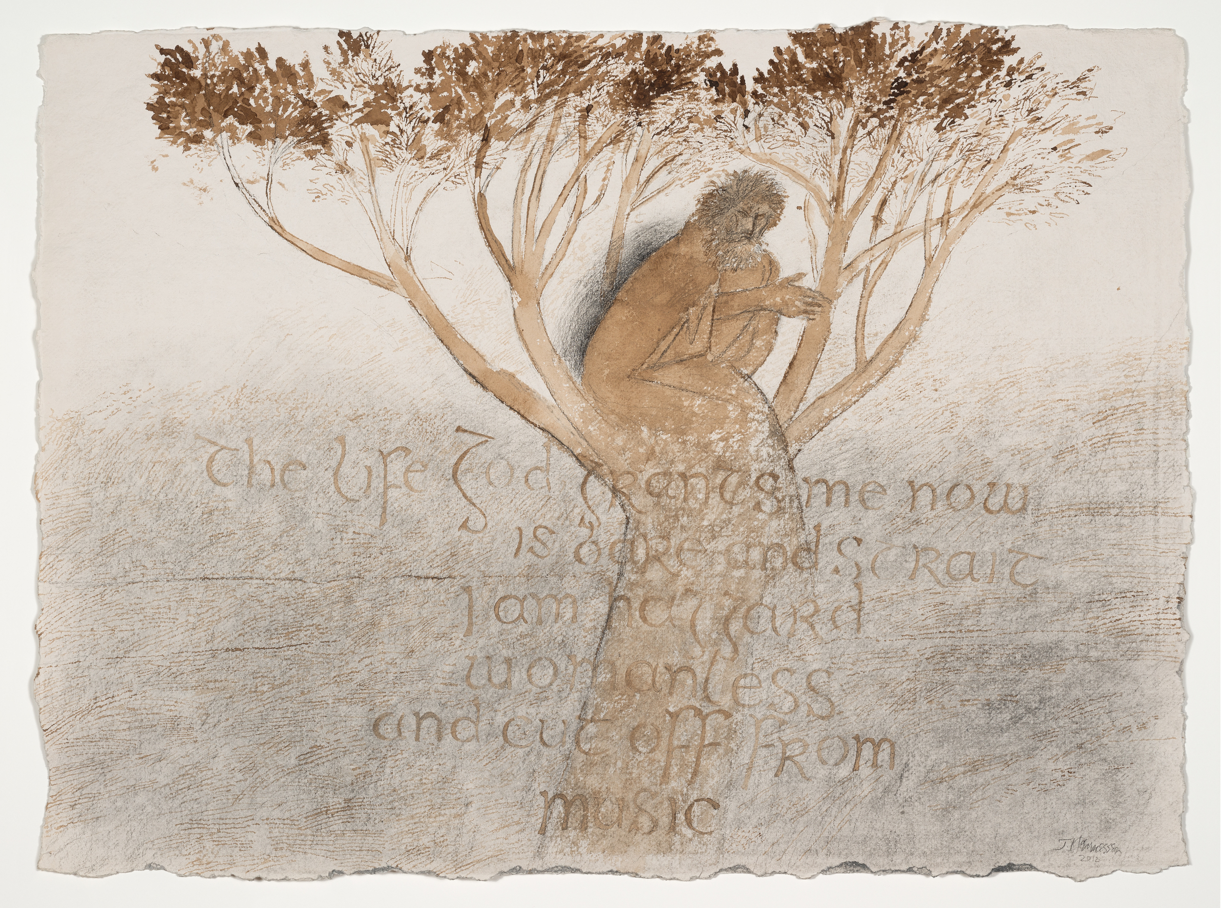 Sweeney's Lament, 2013, mixed media on paper, 22"x30"