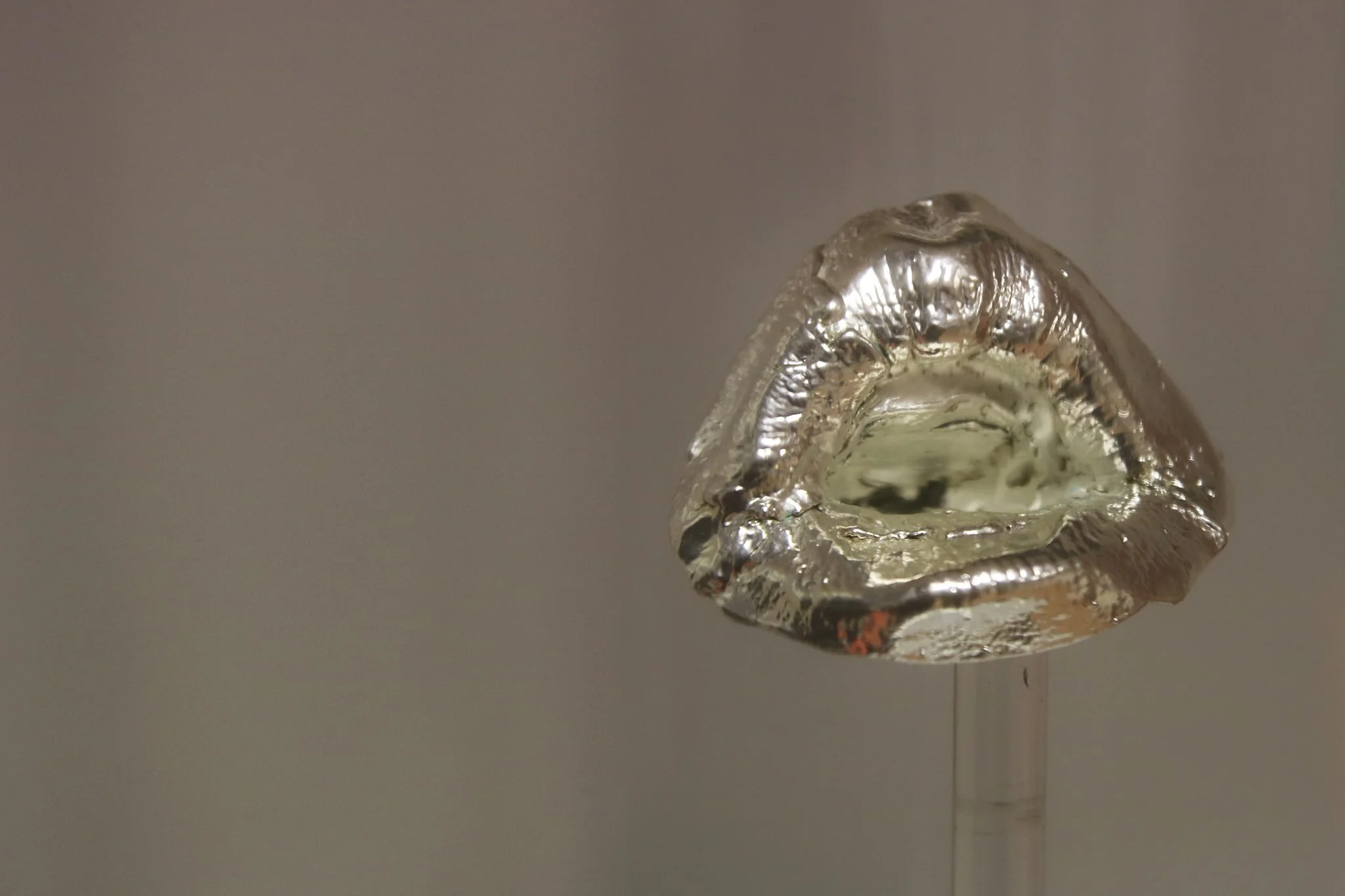Bone-conductive music jewelry device designed by Nuala Clooney