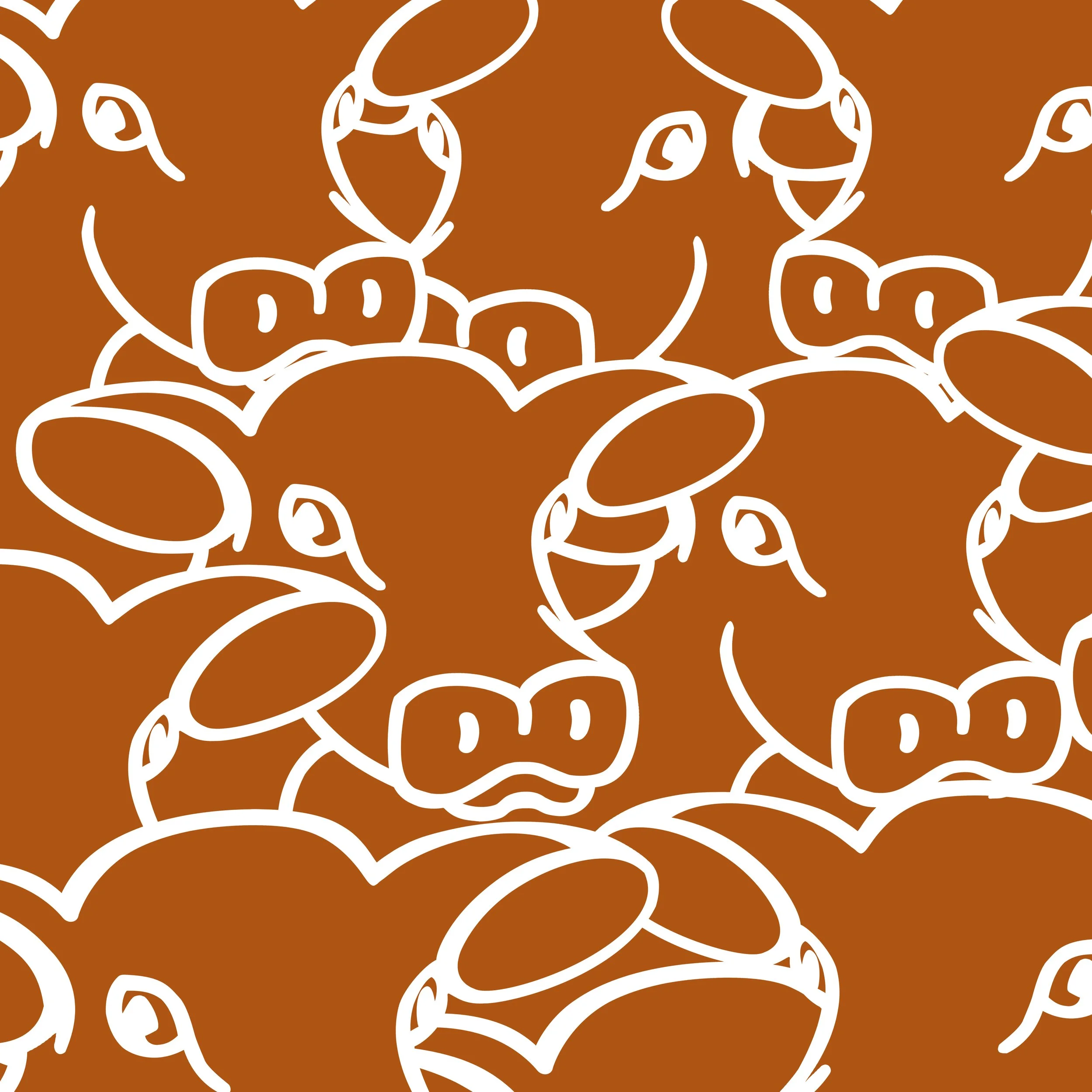 Pasture 10 | ORANGE/WHITE | Framed Editions