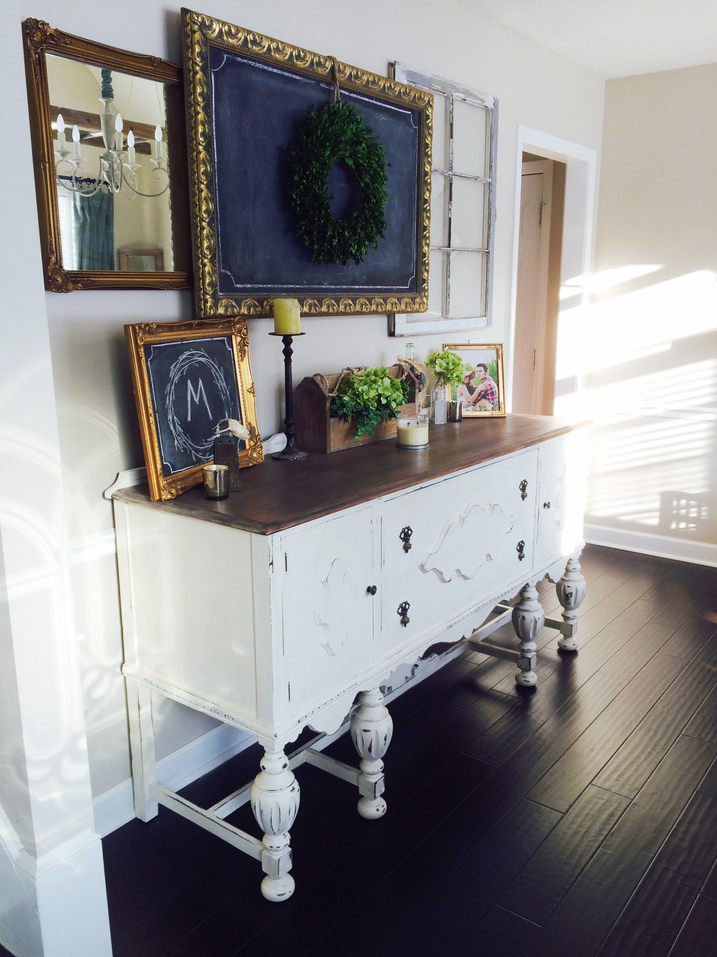 White Buffet in Dining Room