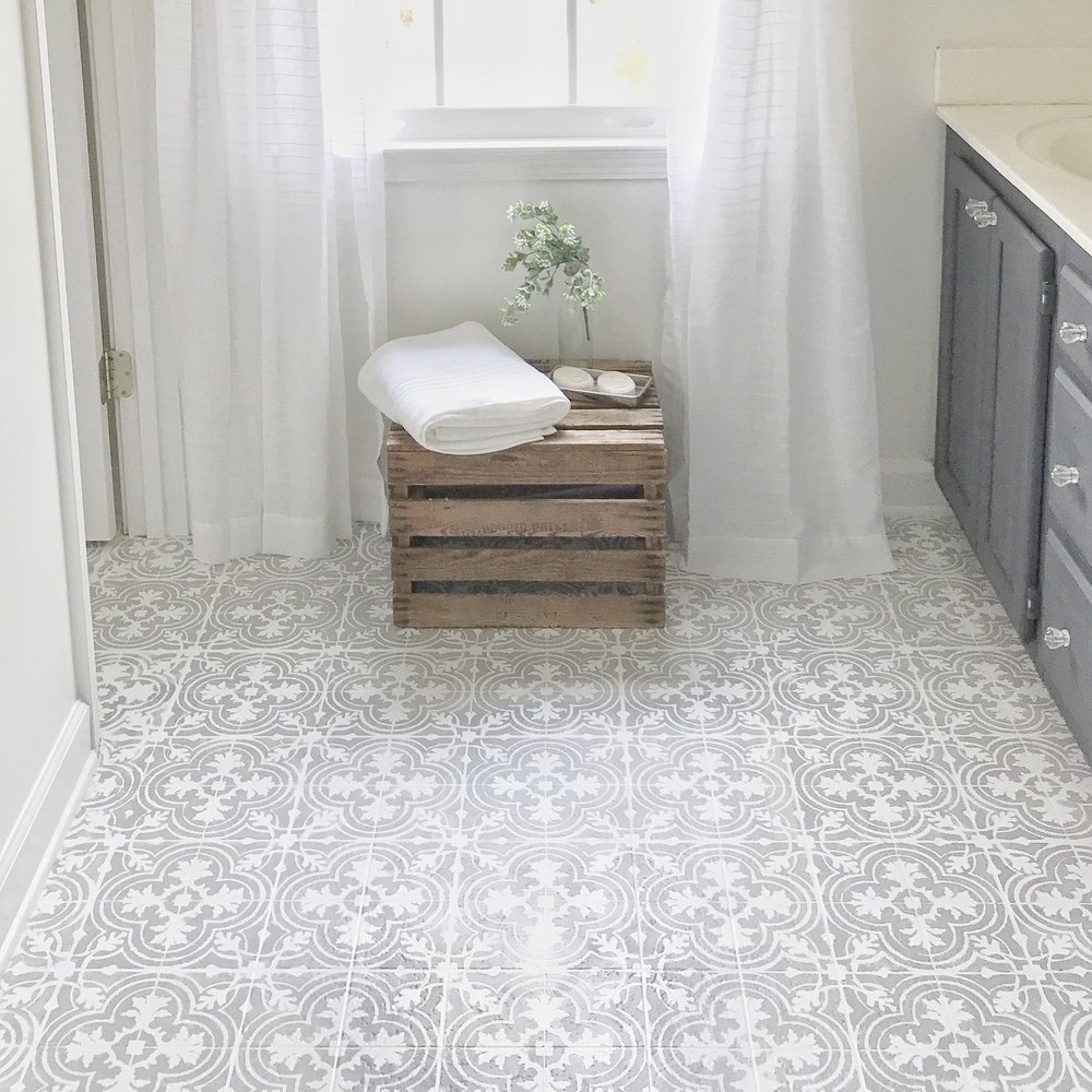 Plum Pretty Decor Design Cohow To Paint Your Linoleum Or Tile Floors To Look Like Patterned Cement Tiles Full Tutorial Plum Pretty Decor Design Cohow To Paint Your Linoleum Or Tile Floors To Look Like Patterned Cement Tiles Full Tutorial